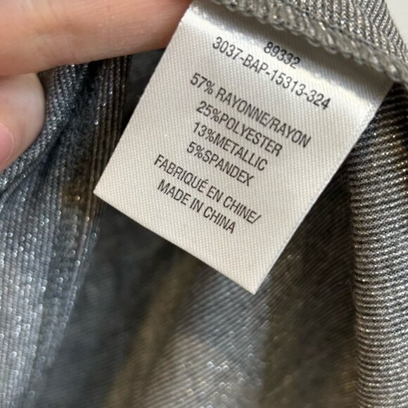 Laura Metallic Knit Turtleneck Top Silver Grey - Picture 9 of 10